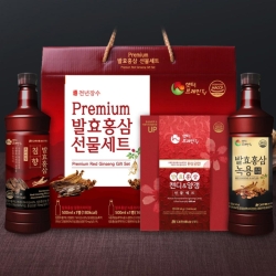 발효홍삼 선물세트 (침향1병/녹용1병/캔디10개/양갱4개)